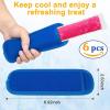 image6 Pack Reusable Popsicles Frozen Bags Ice Pop Stick Sleeves for Kids Popsicles Molds for Reusable Yogurt Tubes Popsicle Bulk Ice Pops Holder Useful Popsicle Holders for kids No DripBlue