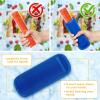 image6 Pack Reusable Popsicles Frozen Bags Ice Pop Stick Sleeves for Kids Popsicles Molds for Reusable Yogurt Tubes Popsicle Bulk Ice Pops Holder Useful Popsicle Holders for kids No DripBlue