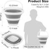 imageCollapsible Bucket 5L Foldable Mop Bucket Car Wash Buckets with Handle for Cleaning Supplies Portable Sink Wash Basin Storage Bin Ice Tub for Fishing Beach Outdoor Camping Kitchen RV Accessories