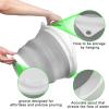 imageCollapsible Bucket with Handle 10L26 Gallon Portable Mop Bucket for Cleaning Silicone Ice Buckets for Outdoor Camping Fishing Car Washing Household Cleaning Supplies Large Plastic Wash Basin TubGray