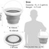 imageCollapsible Bucket with Handle 10L26 Gallon Portable Mop Bucket for Cleaning Silicone Ice Buckets for Outdoor Camping Fishing Car Washing Household Cleaning Supplies Large Plastic Wash Basin TubGray
