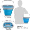 imageCollapsible Mop Bucket and Ice Bucket5L13 Gallon Household Cleaning Silicone Dust Mops Bucket Portable Bathroom Cleaning Supplies Square Bucket for Cleaning5L