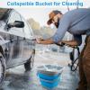 imageCollapsible Mop Bucket and Ice Bucket5L13 Gallon Household Cleaning Silicone Dust Mops Bucket Portable Bathroom Cleaning Supplies Square Bucket for Cleaning5L