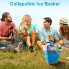 imageCollapsible Mop Bucket and Ice Bucket5L13 Gallon Household Cleaning Silicone Dust Mops Bucket Portable Bathroom Cleaning Supplies Square Bucket for Cleaning5L