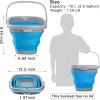 imageCollapsible Mop Bucket and Ice Bucket5L13 Gallon Household Cleaning Silicone Dust Mops Bucket Portable Bathroom Cleaning Supplies Square Bucket for Cleaning10L