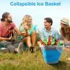 imageCollapsible Mop Bucket and Ice Bucket5L13 Gallon Household Cleaning Silicone Dust Mops Bucket Portable Bathroom Cleaning Supplies Square Bucket for Cleaning10L