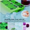imageIce Cube Trays with Lids for Freezer 33 Sphere Ice Cube Tray with Easy Release for Iced Coffee or Ice Drinks Ice Tray with Lids Ice Cube Mold for Reusable Ice Cubes for Ice Bucket 3 PackGreen