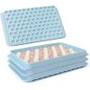 imageIce Cube Trays with Lids for Freezer 33 Sphere Ice Cube Tray with Easy Release for Iced Coffee or Ice Drinks Ice Tray with Lids Ice Cube Mold for Reusable Ice Cubes for Ice Bucket 3 PackBlueSky Blue
