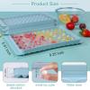 imageIce Cube Trays with Lids for Freezer 33 Sphere Ice Cube Tray with Easy Release for Iced Coffee or Ice Drinks Ice Tray with Lids Ice Cube Mold for Reusable Ice Cubes for Ice Bucket 3 PackBlueSky Blue