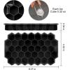 imageIce Cube Trays with Lids for Freezer 33 Sphere Ice Cube Tray with Easy Release for Iced Coffee or Ice Drinks Ice Tray with Lids Ice Cube Mold for Reusable Ice Cubes for Ice Bucket 3 PackBlack