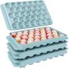 imageIce Cube Trays with Lids for Freezer 33 Sphere Ice Cube Tray with Easy Release for Iced Coffee or Ice Drinks Ice Tray with Lids Ice Cube Mold for Reusable Ice Cubes for Ice Bucket 3 PackBlueArgentinan Blue