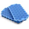 imageIce Cube Trays with Lids for Freezer 33 Sphere Ice Cube Tray with Easy Release for Iced Coffee or Ice Drinks Ice Tray with Lids Ice Cube Mold for Reusable Ice Cubes for Ice Bucket 3 PackBlue