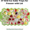 imageIce Cube Trays with Lids for Freezer 33 Sphere Ice Cube Tray with Easy Release for Iced Coffee or Ice Drinks Ice Tray with Lids Ice Cube Mold for Reusable Ice Cubes for Ice Bucket 3 PackGreen