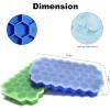 imageIce Cube Trays with Lids for Freezer 33 Sphere Ice Cube Tray with Easy Release for Iced Coffee or Ice Drinks Ice Tray with Lids Ice Cube Mold for Reusable Ice Cubes for Ice Bucket 3 PackBlue