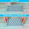 imageIce Cube Trays with Lids for Freezer 33 Sphere Ice Cube Tray with Easy Release for Iced Coffee or Ice Drinks Ice Tray with Lids Ice Cube Mold for Reusable Ice Cubes for Ice Bucket 3 PackBlueArgentinan Blue