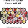 imageIce Cube Trays with Lids for Freezer 33 Sphere Ice Cube Tray with Easy Release for Iced Coffee or Ice Drinks Ice Tray with Lids Ice Cube Mold for Reusable Ice Cubes for Ice Bucket 3 PackBlack