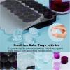 imageIce Cube Trays with Lids for Freezer 33 Sphere Ice Cube Tray with Easy Release for Iced Coffee or Ice Drinks Ice Tray with Lids Ice Cube Mold for Reusable Ice Cubes for Ice Bucket 3 PackBlack
