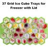 imageIce Cube Trays with Lids for Freezer 33 Sphere Ice Cube Tray with Easy Release for Iced Coffee or Ice Drinks Ice Tray with Lids Ice Cube Mold for Reusable Ice Cubes for Ice Bucket 3 PackGreen