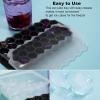 imageIce Cube Trays with Lids for Freezer 33 Sphere Ice Cube Tray with Easy Release for Iced Coffee or Ice Drinks Ice Tray with Lids Ice Cube Mold for Reusable Ice Cubes for Ice Bucket 3 PackBlack