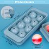 imageIce Cube Trays with Lids for Freezer 33 Sphere Ice Cube Tray with Easy Release for Iced Coffee or Ice Drinks Ice Tray with Lids Ice Cube Mold for Reusable Ice Cubes for Ice Bucket 3 PackBlueAero