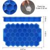 imageIce Cube Trays with Lids for Freezer 33 Sphere Ice Cube Tray with Easy Release for Iced Coffee or Ice Drinks Ice Tray with Lids Ice Cube Mold for Reusable Ice Cubes for Ice Bucket 3 PackBlue