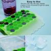 imageIce Cube Trays with Lids for Freezer 33 Sphere Ice Cube Tray with Easy Release for Iced Coffee or Ice Drinks Ice Tray with Lids Ice Cube Mold for Reusable Ice Cubes for Ice Bucket 3 PackGreen