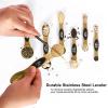 imageMagnetic Measuring Spoons Set with Leveler Stackable Stainless Steel Tablespoons for Baking Fits in Spice JarsGold