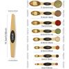 imageMagnetic Measuring Spoons Set with Leveler Stackable Stainless Steel Tablespoons for Baking Fits in Spice JarsGold