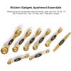 imageMagnetic Measuring Spoons Set with Leveler Stackable Stainless Steel Tablespoons for Baking Fits in Spice JarsGold