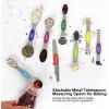 imageMagnetic Measuring Spoons Set with Leveler Stackable Stainless Steel Tablespoons for Baking Fits in Spice JarsMulticolor