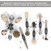 imageMagnetic Measuring Spoons Set with Leveler Stackable Stainless Steel Tablespoons for Baking Fits in Spice JarsSliver