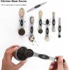 imageMagnetic Measuring Spoons Set with Leveler Stackable Stainless Steel Tablespoons for Baking Fits in Spice JarsSliver