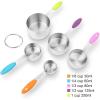 imageMeasuring Cups and Spoons Set Stainless SteelMeasuring Spoons Liquid Stackable Metric Measuring Scoop for Baking or CookingKitchen Cake Decorating Supplies Measuring Cup Organizermulticolour