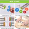 imageRolling Pin with Thickness Rings and Silicone Baking Mat Adjustable Stainless Steel Rolling Pins for Pasta or Sugar Decorating Cookies Bread Making Tools Fondant Roller for Dough Dumpling RavioliSilver