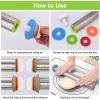 imageRolling Pin with Thickness Rings and Silicone Baking Mat Adjustable Stainless Steel Rolling Pins for Pasta or Sugar Decorating Cookies Bread Making Tools Fondant Roller for Dough Dumpling RavioliBlack
