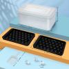 imageWIBIMEN Ice Cube Tray with Lid and Bin  Round Ice Trays for Freezer with Lid  Ice Cube Trays for Freezer with Ice Container 1quot2PACK BlackBlack