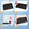 imageWIBIMEN Ice Cube Tray with Lid and Bin  Round Ice Trays for Freezer with Lid  Ice Cube Trays for Freezer with Ice Container 1quot2PACK BlackBlack