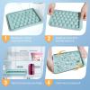 imageWIBIMEN Ice Cube Tray with Lid and Bin  Round Ice Trays for Freezer with Lid  Ice Cube Trays for Freezer with Ice Container 1quot2PACK BlackBlue
