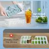 imageWIBIMEN Ice Cube Tray with Lid and Bin  Round Ice Trays for Freezer with Lid  Ice Cube Trays for Freezer with Ice Container 1quot2PACK BlackBlue
