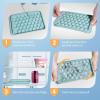 imageWIBIMEN Ice Cube Tray with Lid and Bin  Round Ice Trays for Freezer with Lid  Ice Cube Trays for Freezer with Ice Container 1quot2PACK BlackBlue