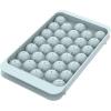 imageWIBIMEN Ice Cube Tray with Lid and Bin  Round Ice Trays for Freezer with Lid  Ice Cube Trays for Freezer with Ice Container 1quot2PACK BlackBlue