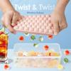 imageWIBIMEN Ice Cube Tray with Lid and Bin  Round Ice Trays for Freezer with Lid  Ice Cube Trays for Freezer with Ice Container 1quot2PACK BlackPink