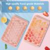imageWIBIMEN Ice Cube Tray with Lid and Bin  Round Ice Trays for Freezer with Lid  Ice Cube Trays for Freezer with Ice Container 1quot2PACK BlackPink