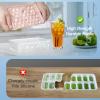 imageWIBIMEN Ice Cube Tray with Lid and Bin  Round Ice Trays for Freezer with Lid  Ice Cube Trays for Freezer with Ice Container 1quot2PACK BlackPink