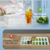 imageWIBIMEN Ice Cube Tray with Lid and Bin  Round Ice Trays for Freezer with Lid  Ice Cube Trays for Freezer with Ice Container 1quot2PACK BlackWhite