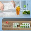 imageWIBIMEN Ice Cube Tray with Lid and Bin  Round Ice Trays for Freezer with Lid  Ice Cube Trays for Freezer with Ice Container 1quot2PACK BlackWhite