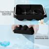 imageWIBIMEN Large Ice Cube Molds Big Round Whiskey Ice Cube Trays for Freezer Easy to Fill ampamp Release Whiskey Bourbon Cocktail19In6 Balls Blue2 PackBlack2 Pack