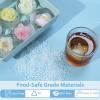 imageWIBIMEN Large Ice Cube Molds Big Round Whiskey Ice Cube Trays for Freezer Easy to Fill ampamp Release Whiskey Bourbon Cocktail19In6 Balls Blue2 PackBlue2 Pack
