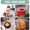 imageWIBIMEN Large Ice Cube Molds Big Round Whiskey Ice Cube Trays for Freezer Easy to Fill ampamp Release Whiskey Bourbon Cocktail19In6 Balls Blue2 PackBlue2 Pack