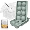 imageWIBIMEN Large Ice Cube Molds Big Round Whiskey Ice Cube Trays for Freezer Easy to Fill ampamp Release Whiskey Bourbon Cocktail19In6 Balls Blue2 PackBlue2 Pack